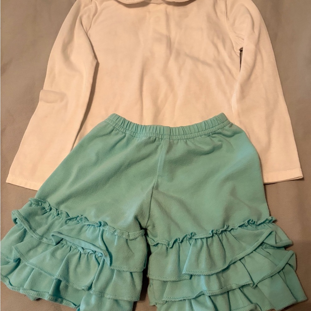 OshKosh B'gosh Aqua Ruffle Tiered Shorts